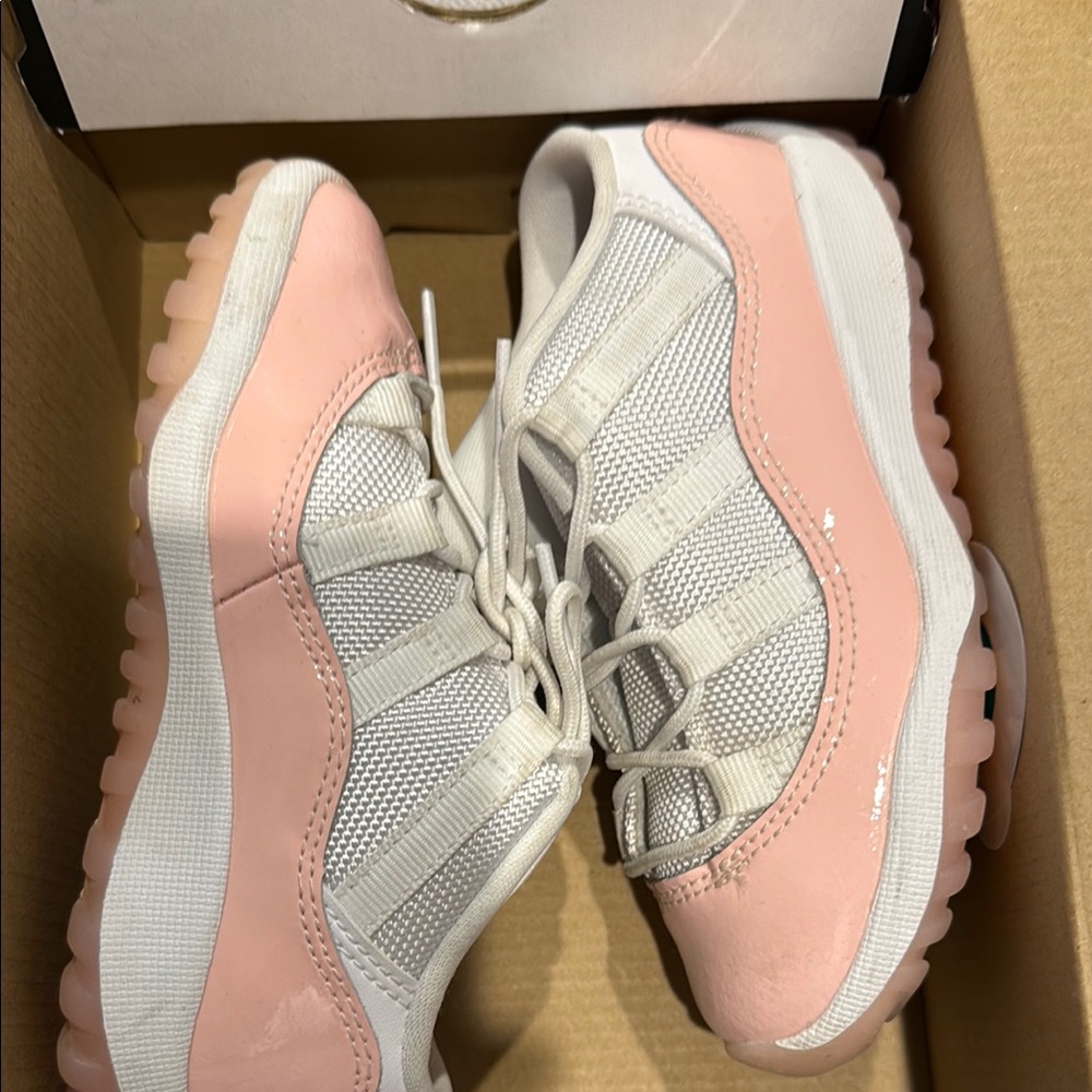 Jordan 11 retro size 10 white and light pink. Used.